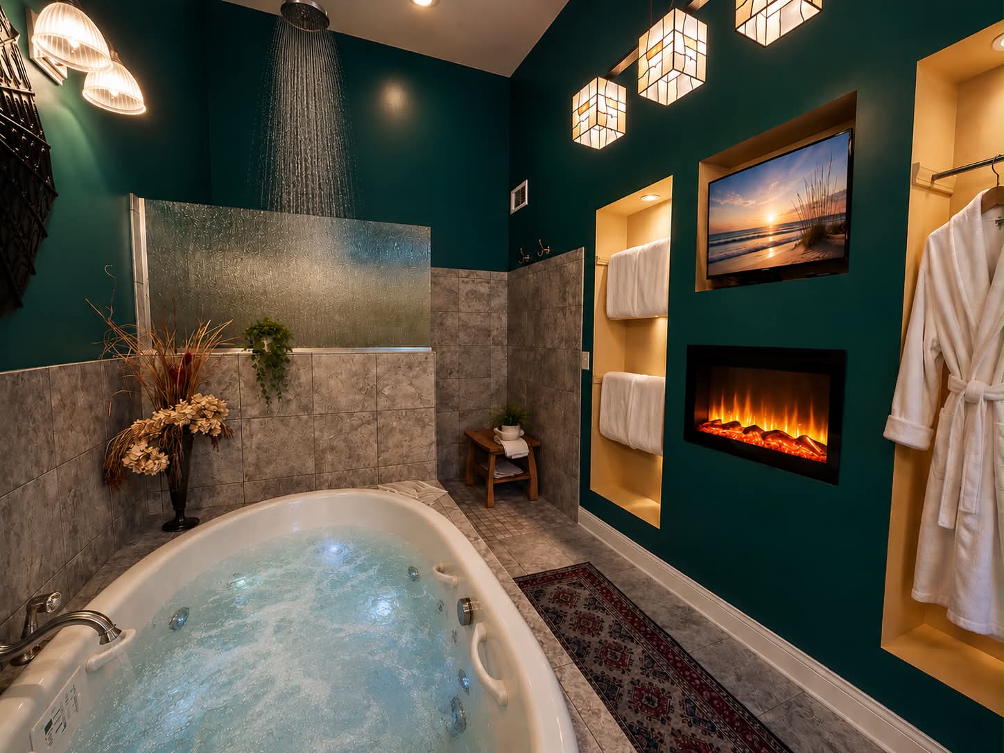 Two person jetted tub.