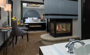Sir Lancelot Suite with Roaring Fireplace, Jacuzzi Tub and King Bed