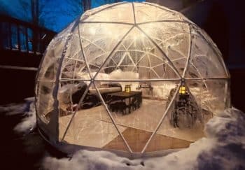 igloo dome in the winter