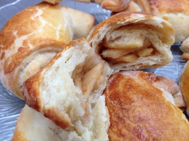 apple-filled croissants
